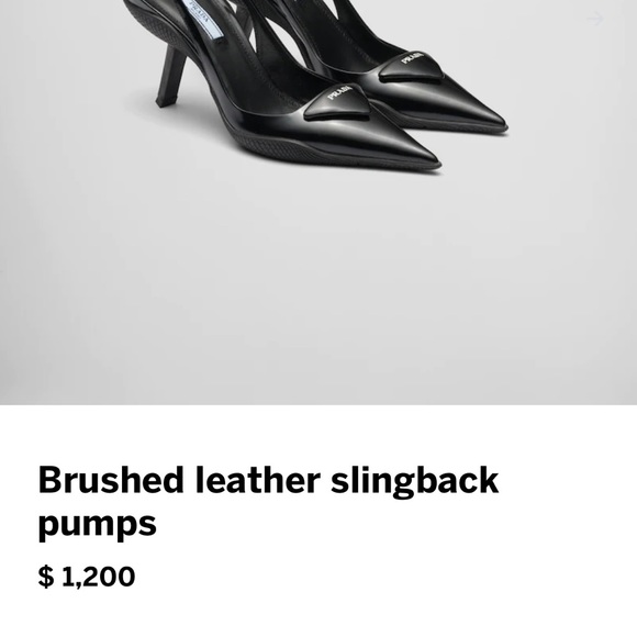 Black Prada Slingback Heels - Picture 6 of 6